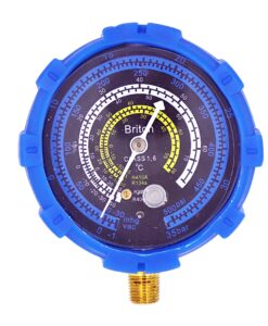 Briton Manifold Gauge Single Low Pressure Without Valve Blue