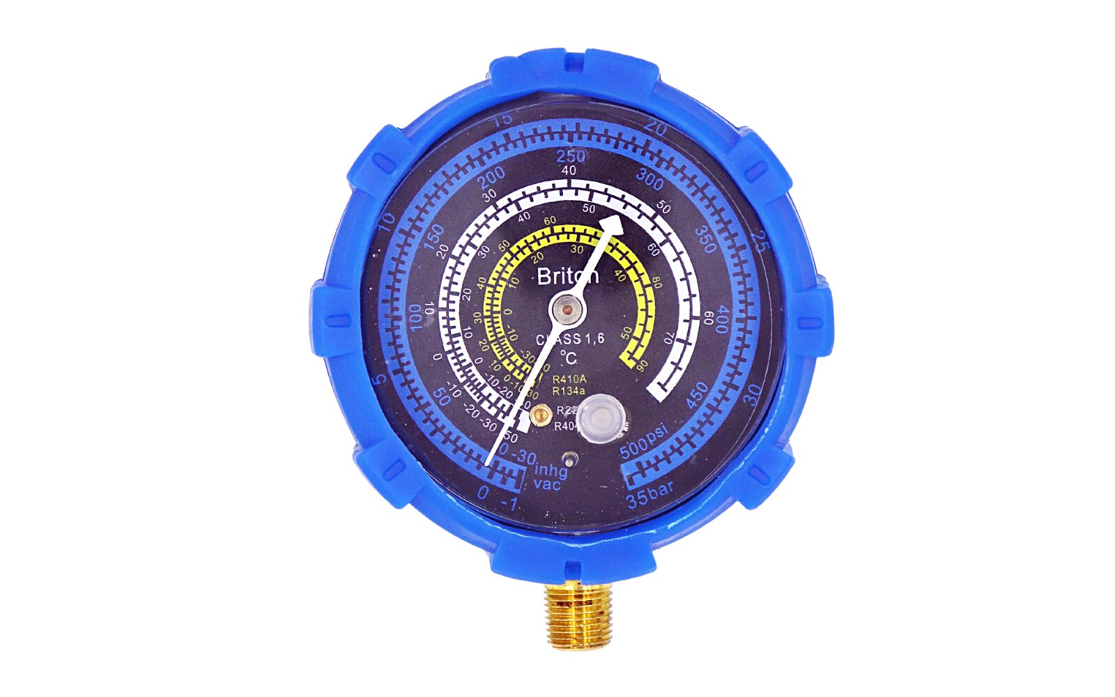Briton Manifold Gauge Single Low Pressure Without Valve Blue
