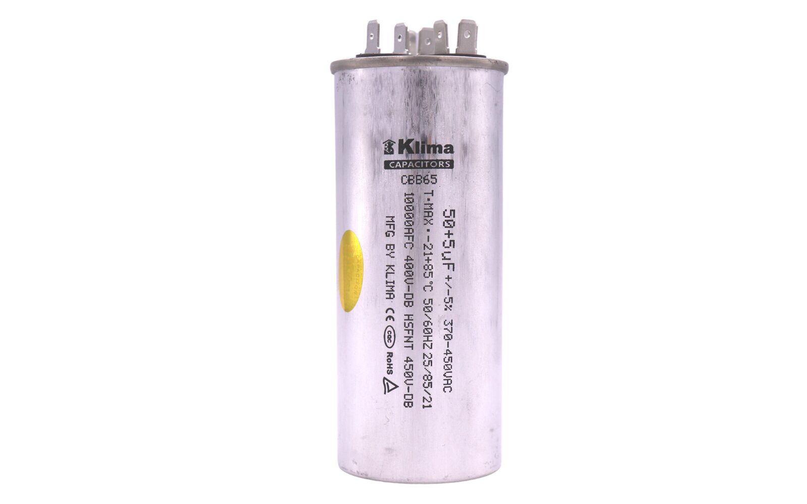 Klima Running Capacitor CBB65 50+5µF 370-450VAC