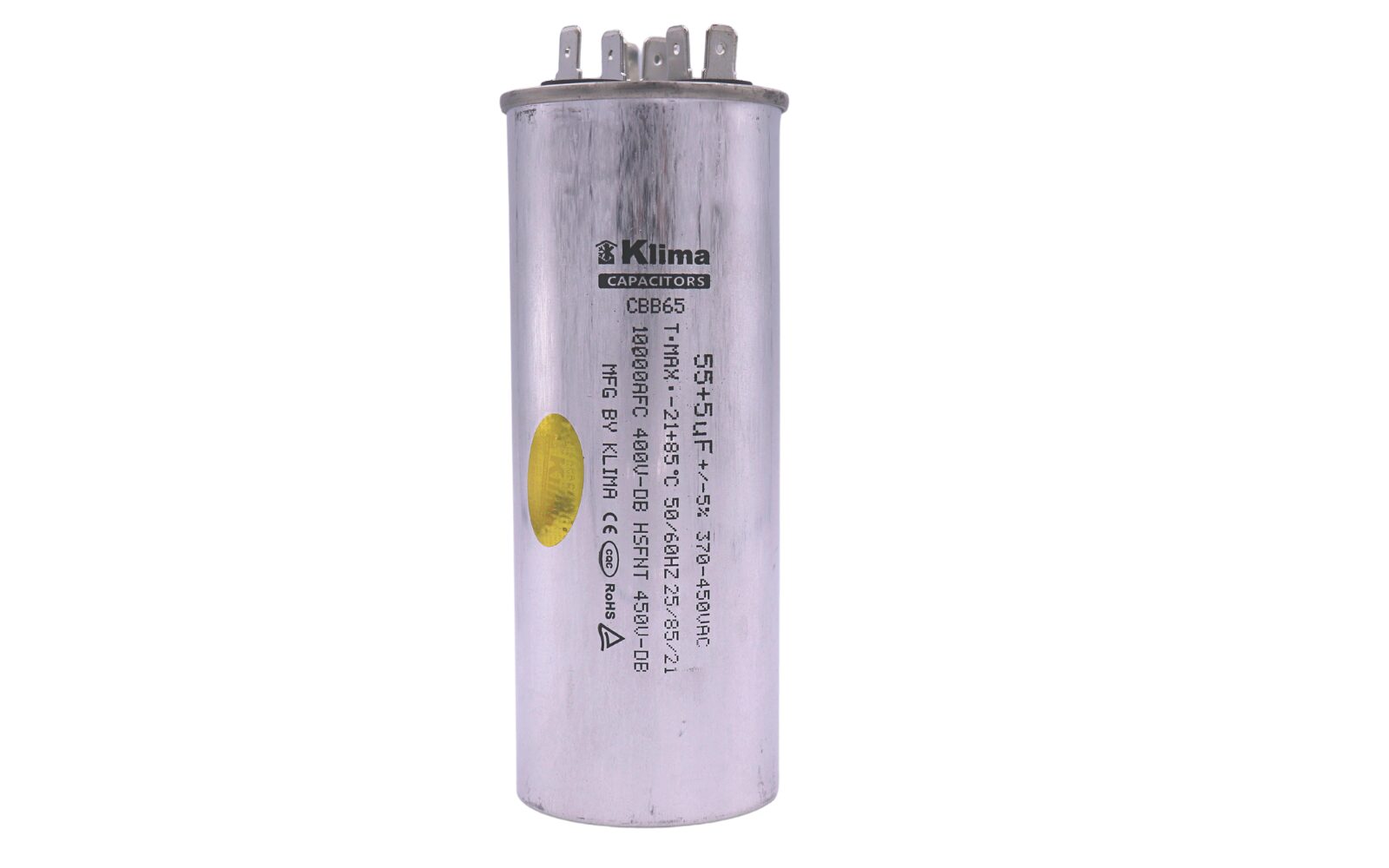 Klima Running Capacitor CBB65 55+5µF 370-450VAC