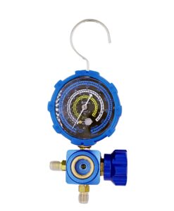 Briton Manifold Gauge Single Low Pressure With Valve Blue