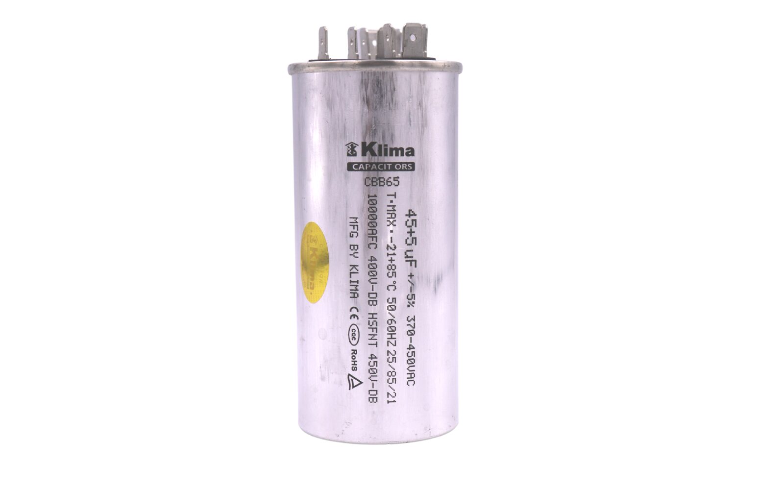 Klima Running Capacitor CBB65 45+5µF 370-450VAC