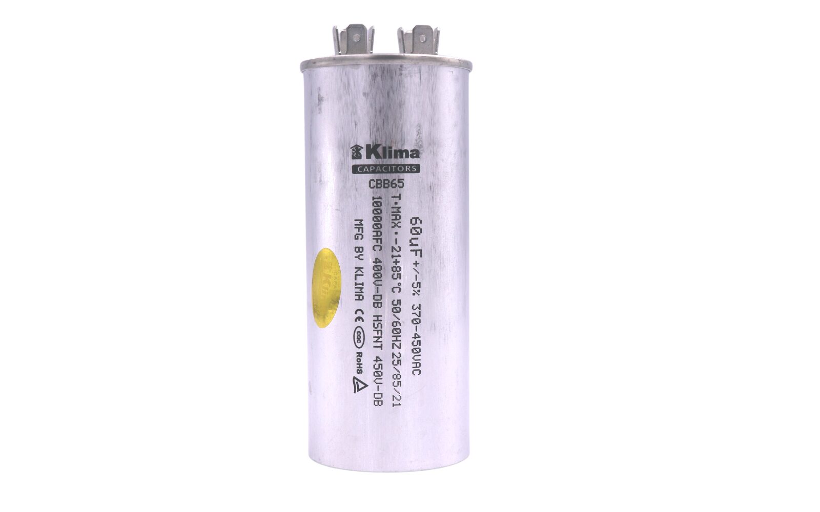 Klima Running Capacitor CBB65 60µF 370-450VAC