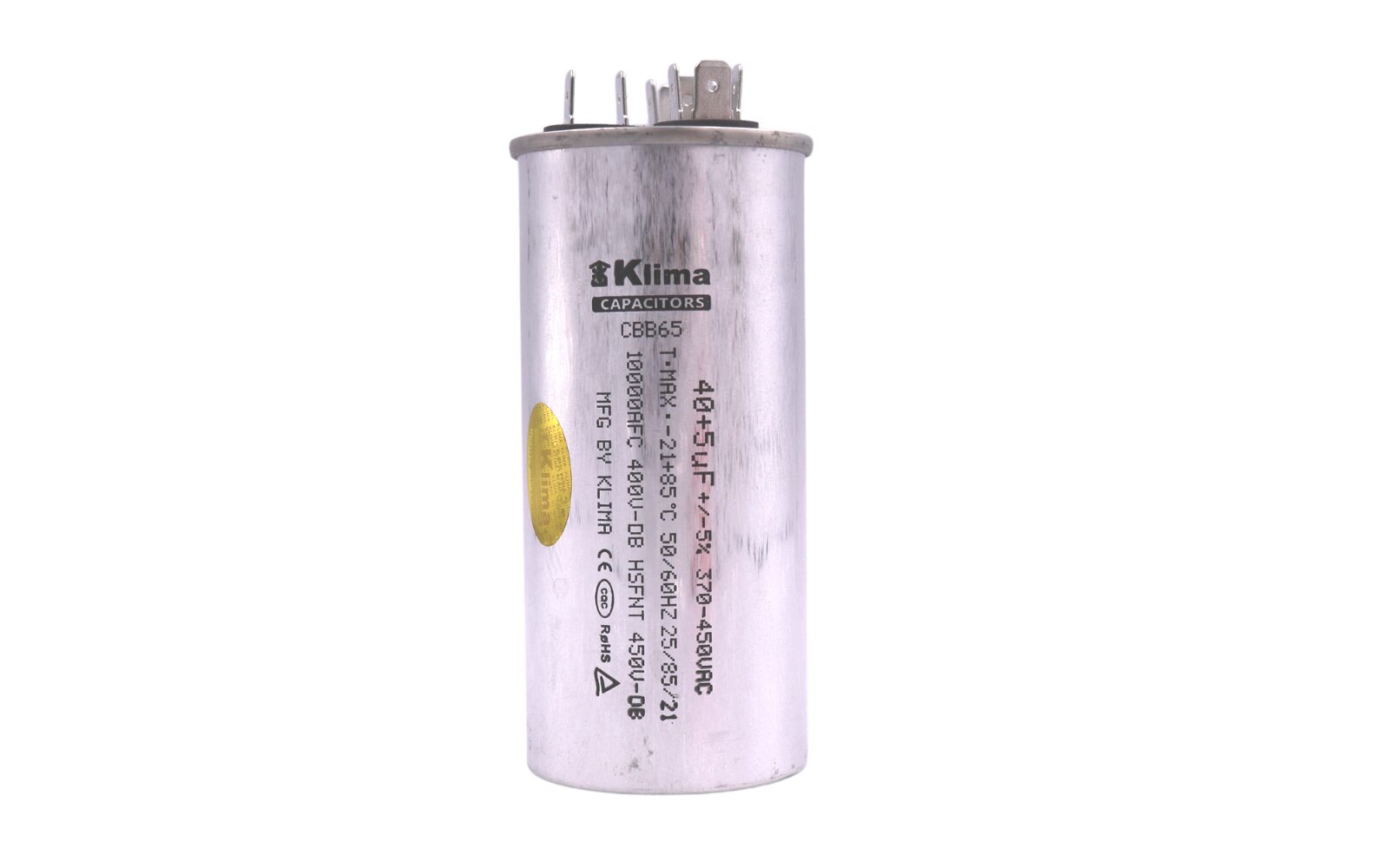 Klima Running Capacitor CBB65 40+5µF 370-450VAC