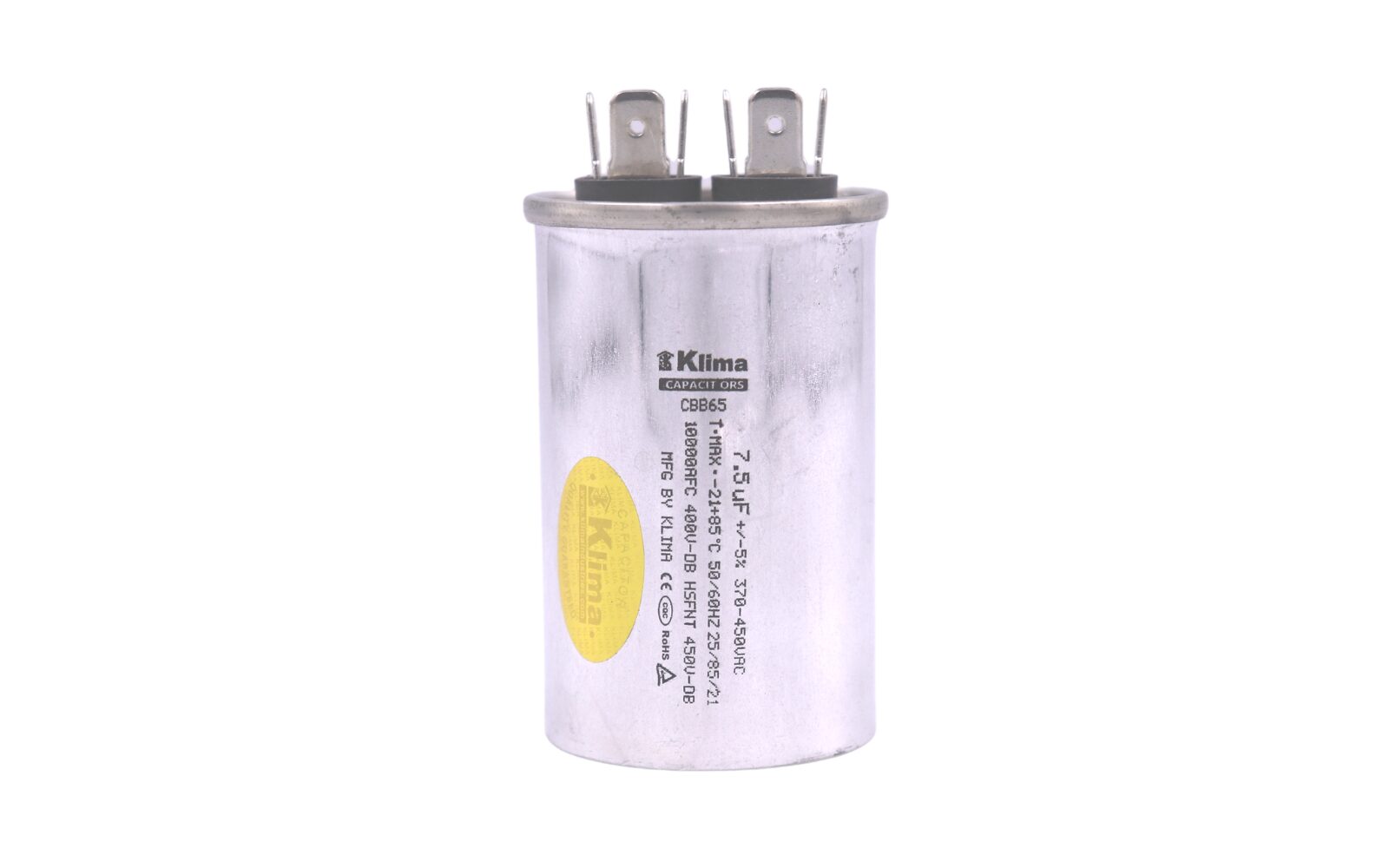 Klima Running Capacitor CBB65 7.5µF 370-450VAC