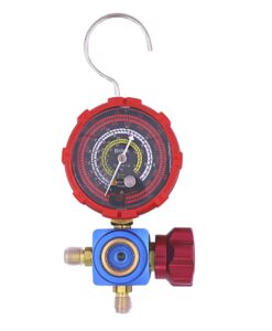 Briton Manifold Gauge Single High Pressure With Valve Red
