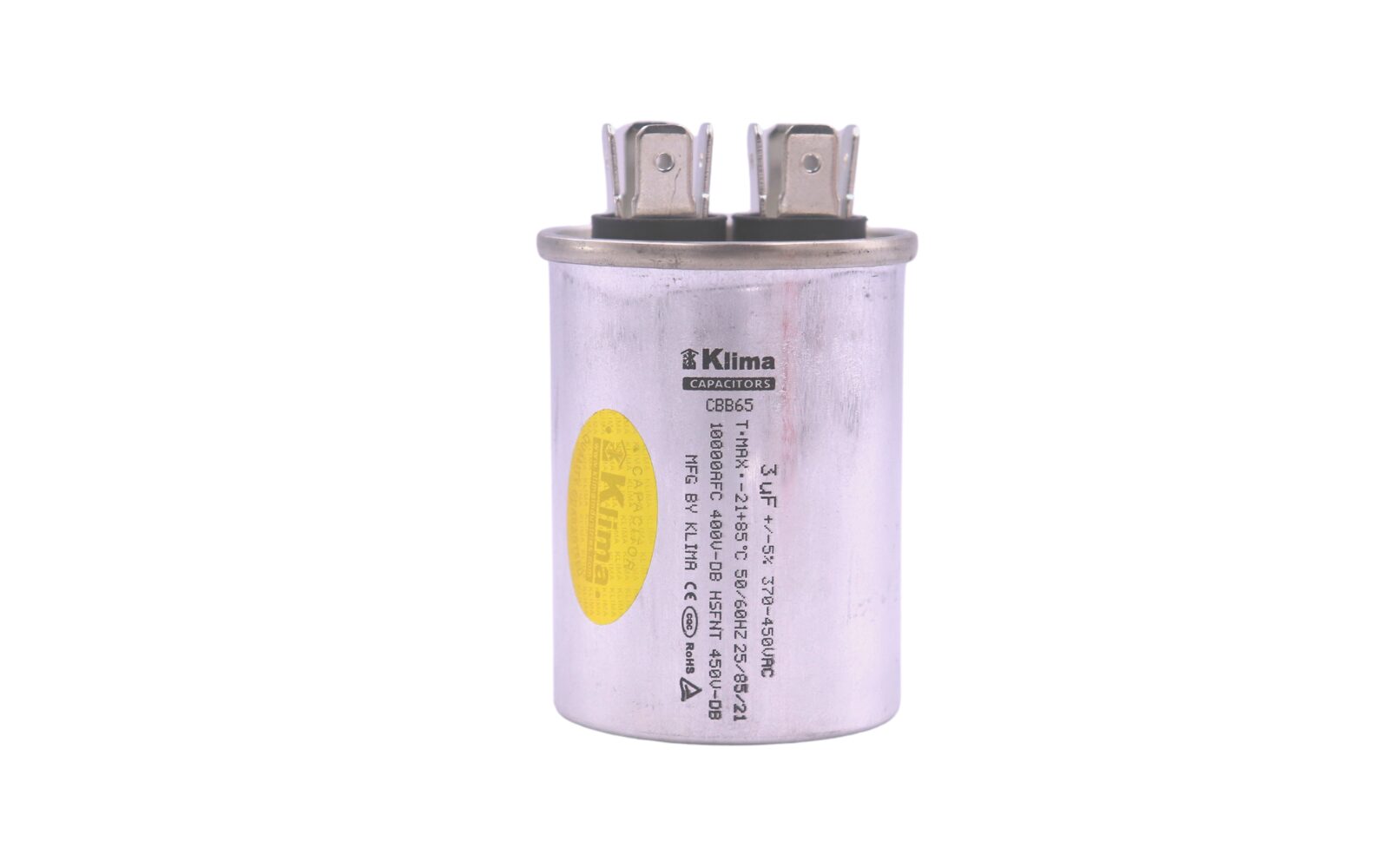 Klima Running Capacitor CBB65 3µF 370-450VAC